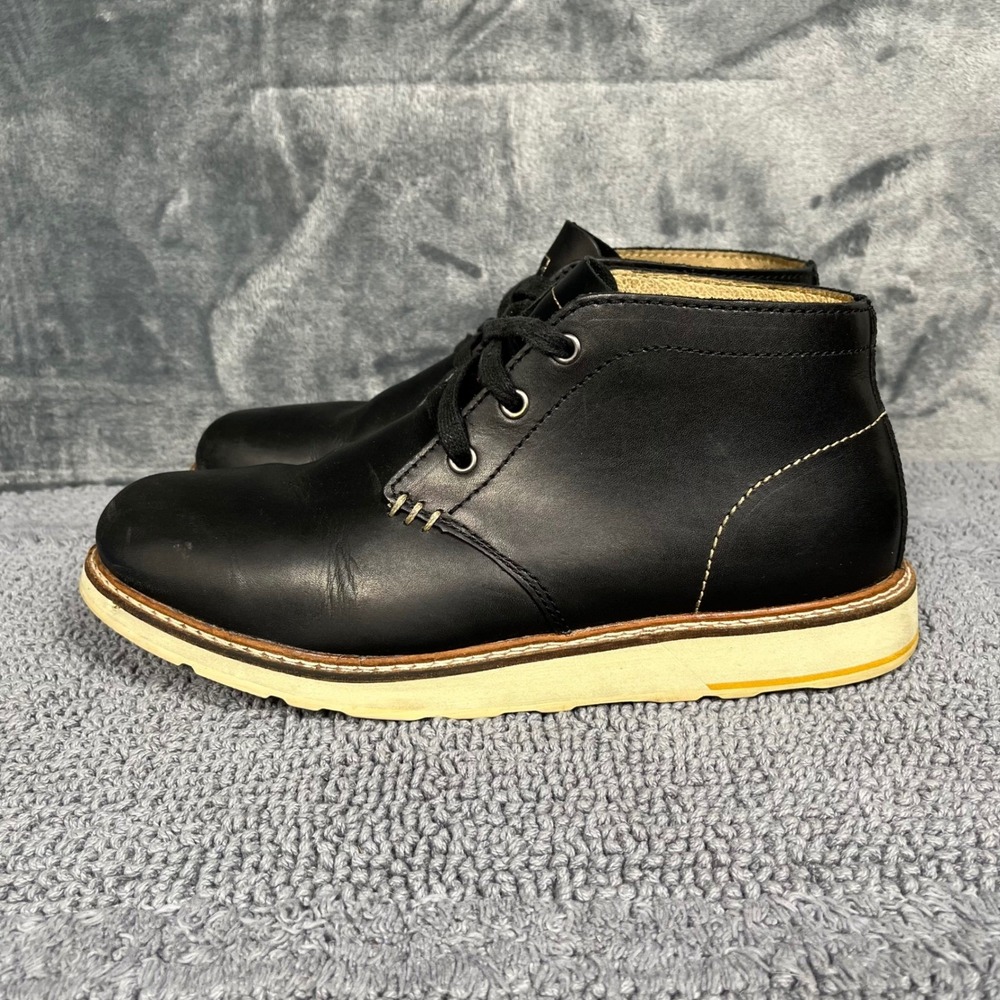 Georgia Boot Mens 3in Work Black Leather Chukka Wedge Vibram Sole GB00291 10.5W